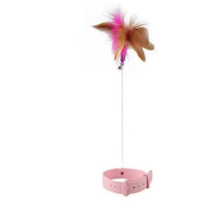 Jouet-plumeau pour collier de chat